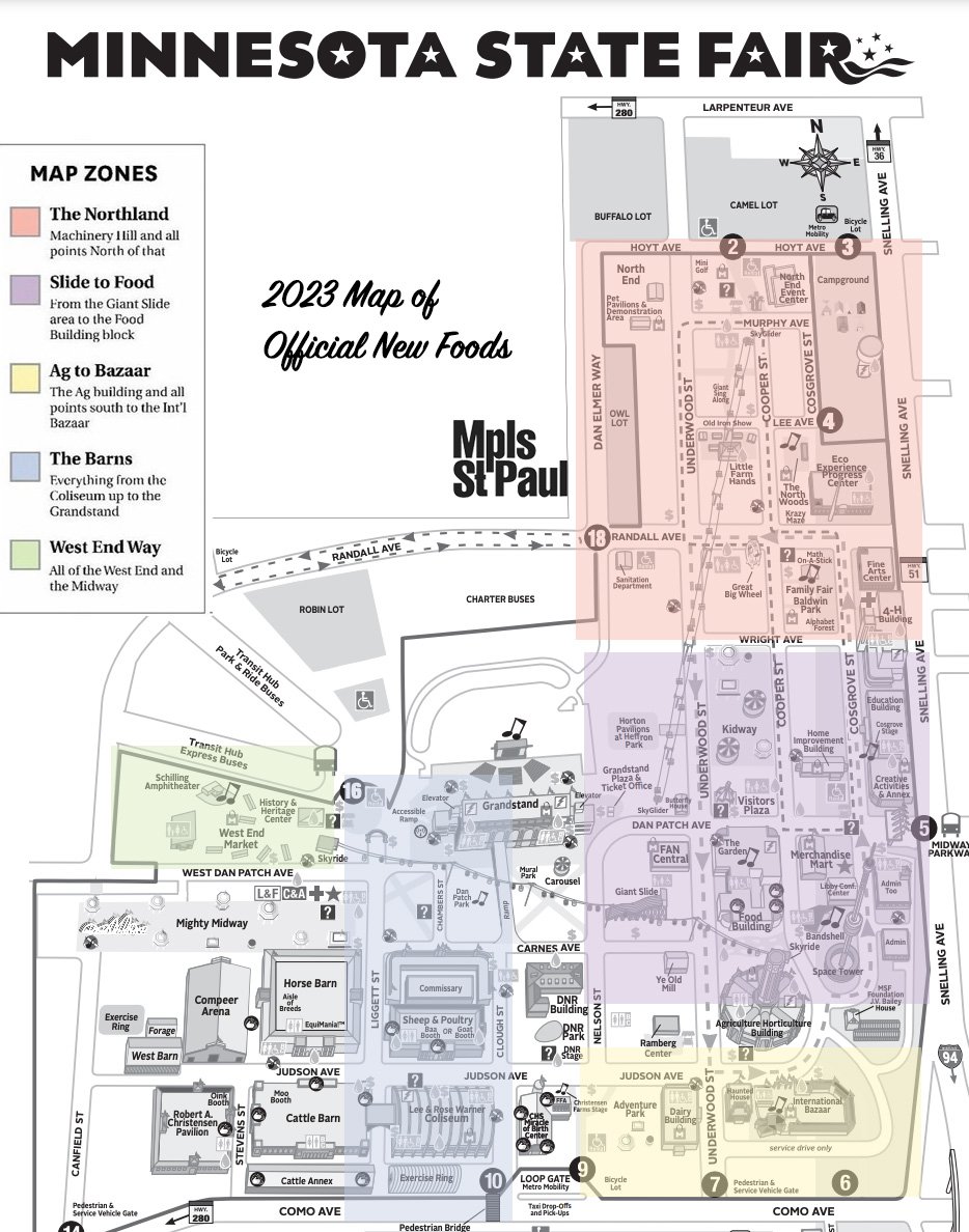 Minnesota State Fair Food Map